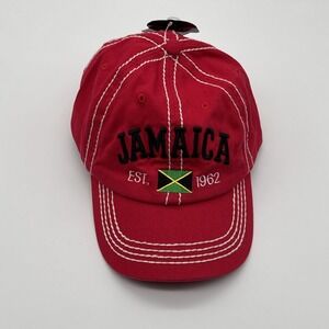 Jamaica  Baseball‎ Hat Cap One Size Adjustable Red Akshi Collections NEW